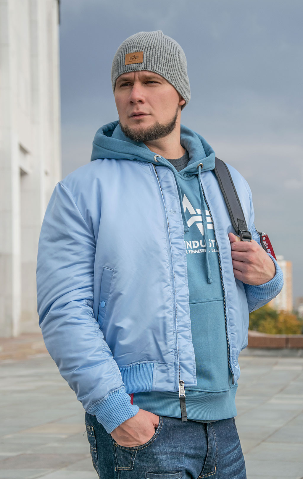 Бомбер ALPHA INDUSTRIES MA-1 VF 59 light blue 