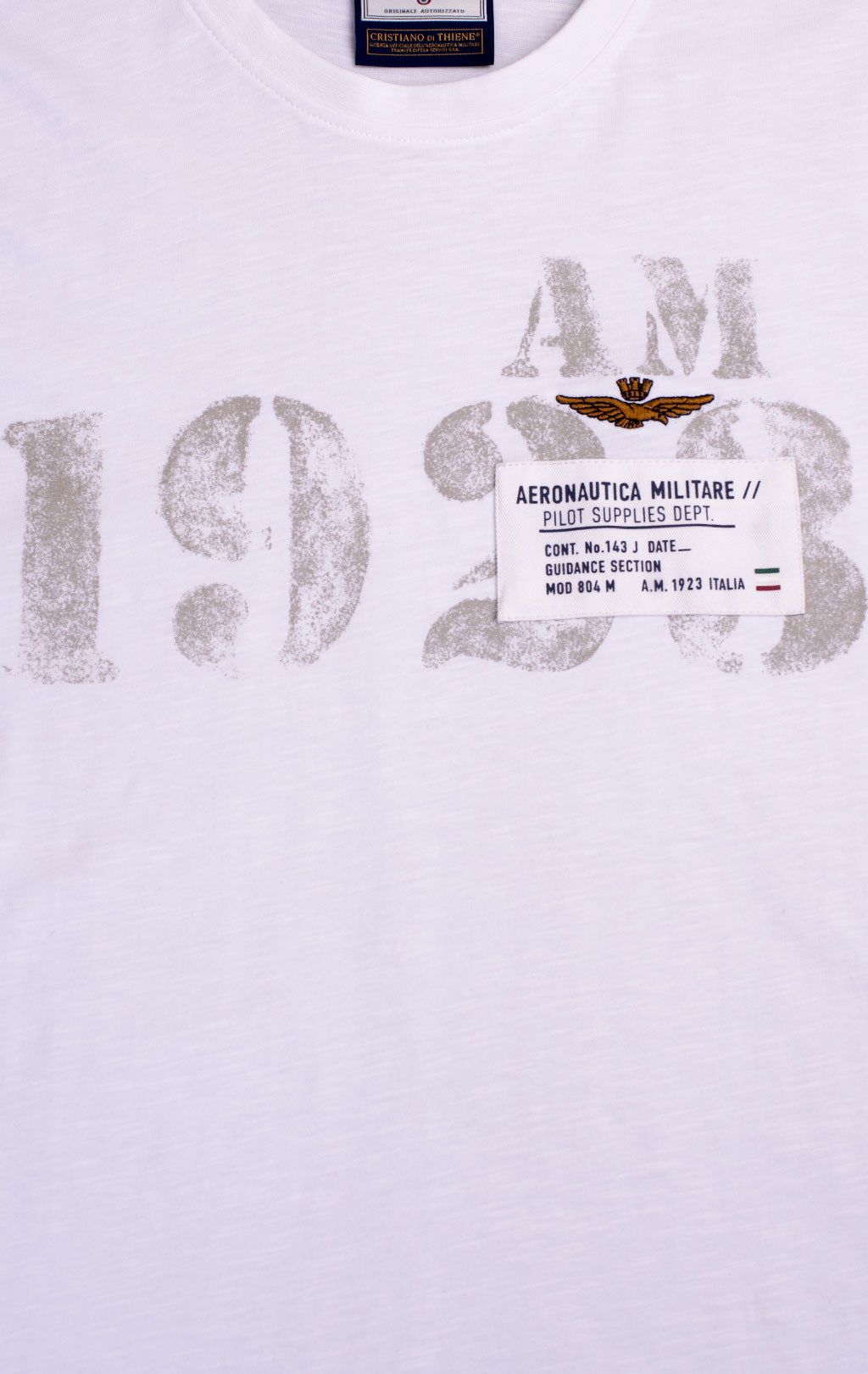 Футболка AERONAUTICA MILITARE SS 26/BD off white (TS 2524) 