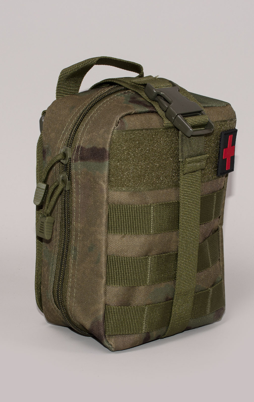 Подсумок медицинский FIRST AID KIT отрывной, с  нашивкой green camo PH-896 Китай