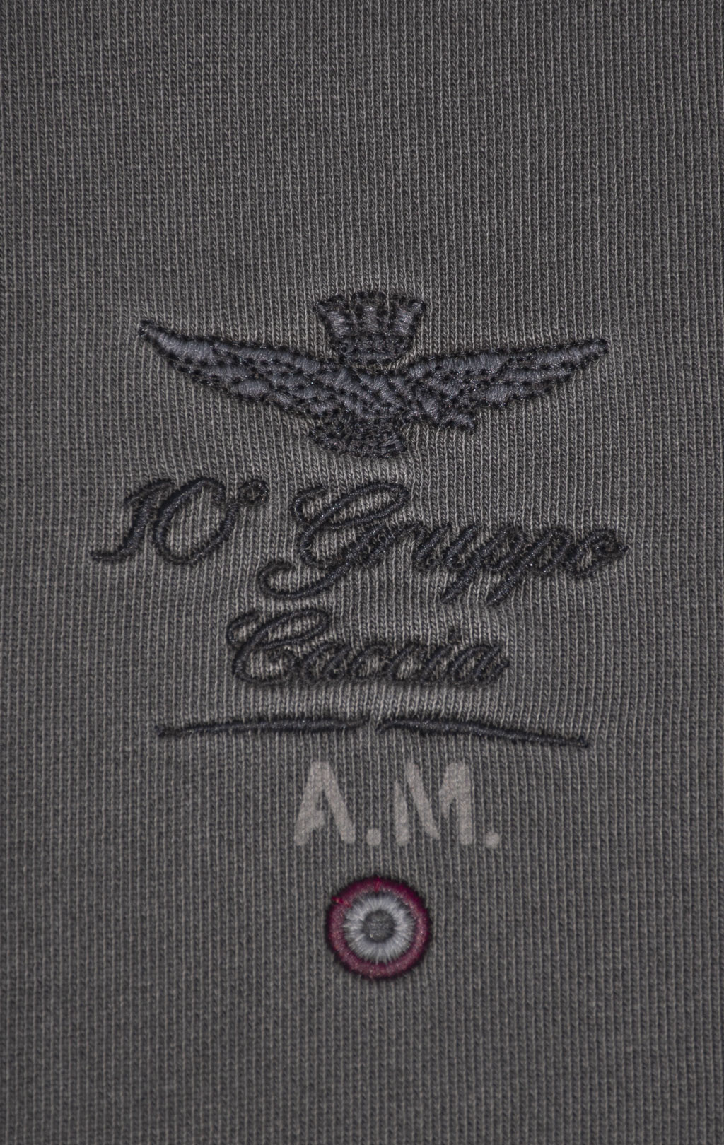 Свитшот AERONAUTICA MILITARE FW 24/25/TR black washed (FE 1936) 