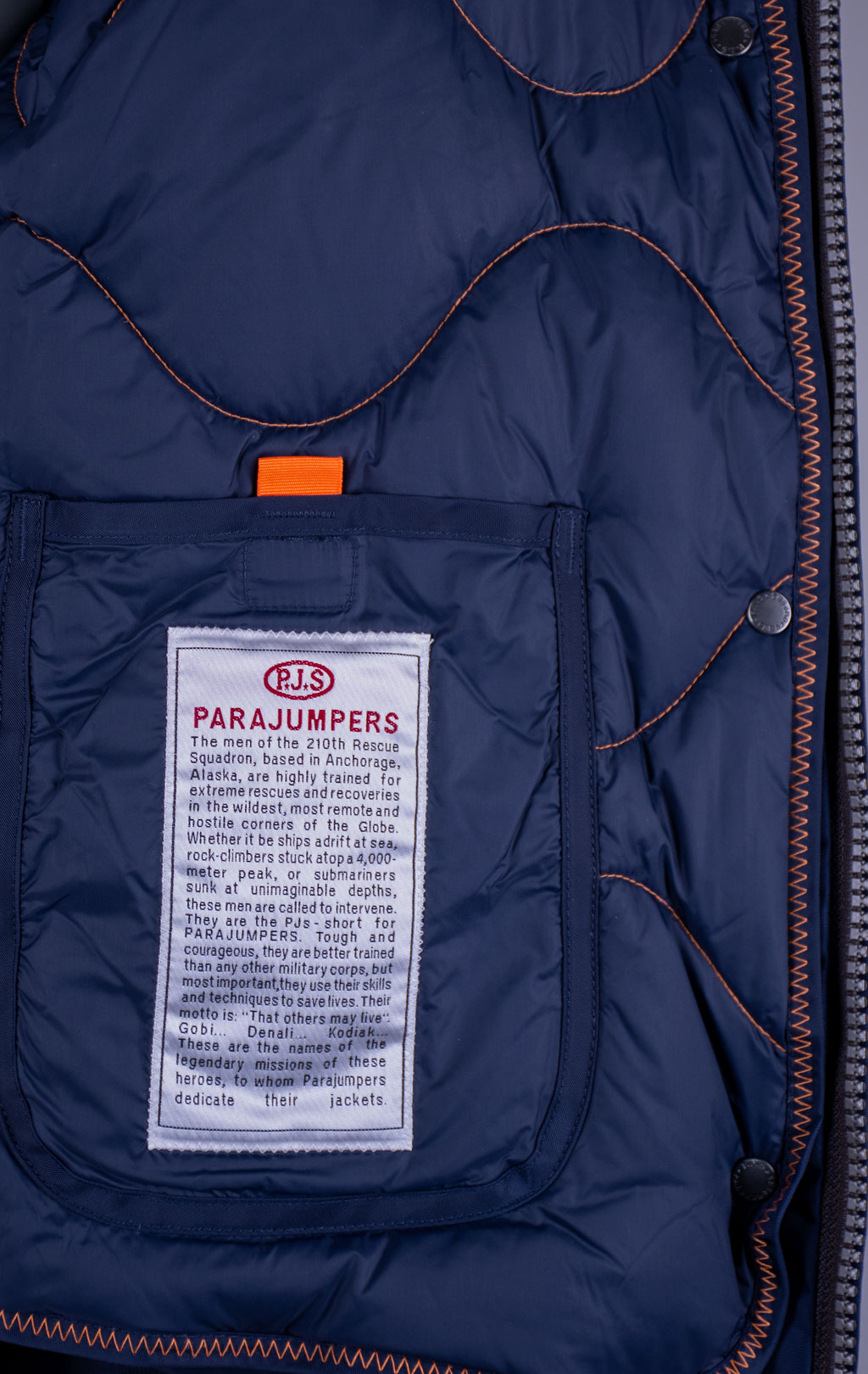 Аляска пуховая PARAJUMPERS GOBI FW 26/27 blue navy 