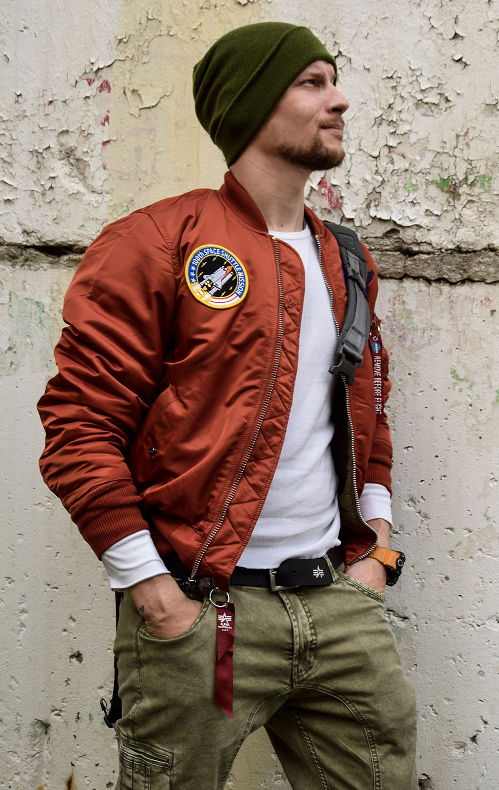 Бомбер ALPHA INDUSTRIES MA-1 NASA rust 