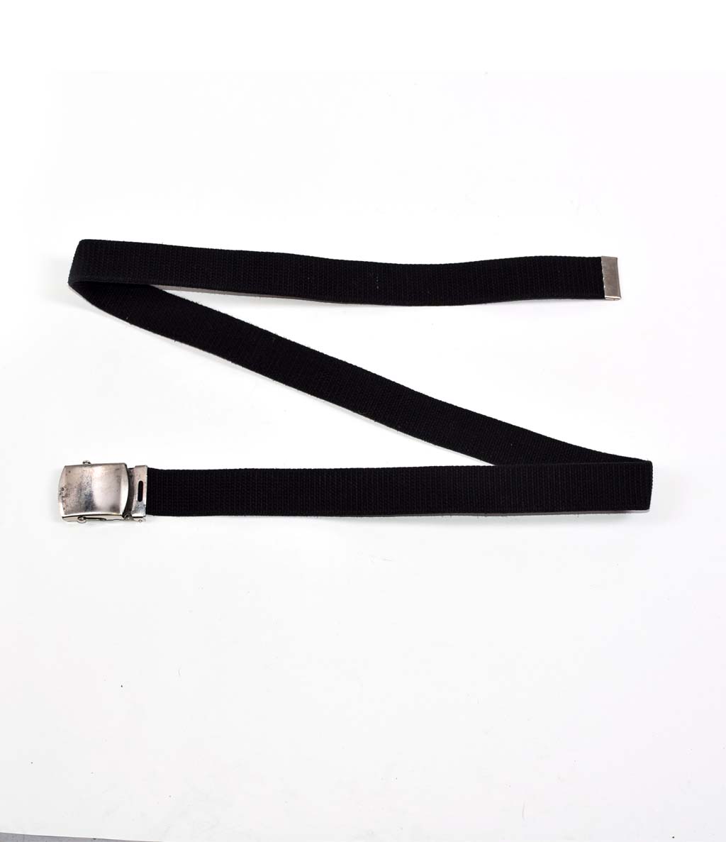 Ремень брючный брезент silver buckle black б/у Голландия