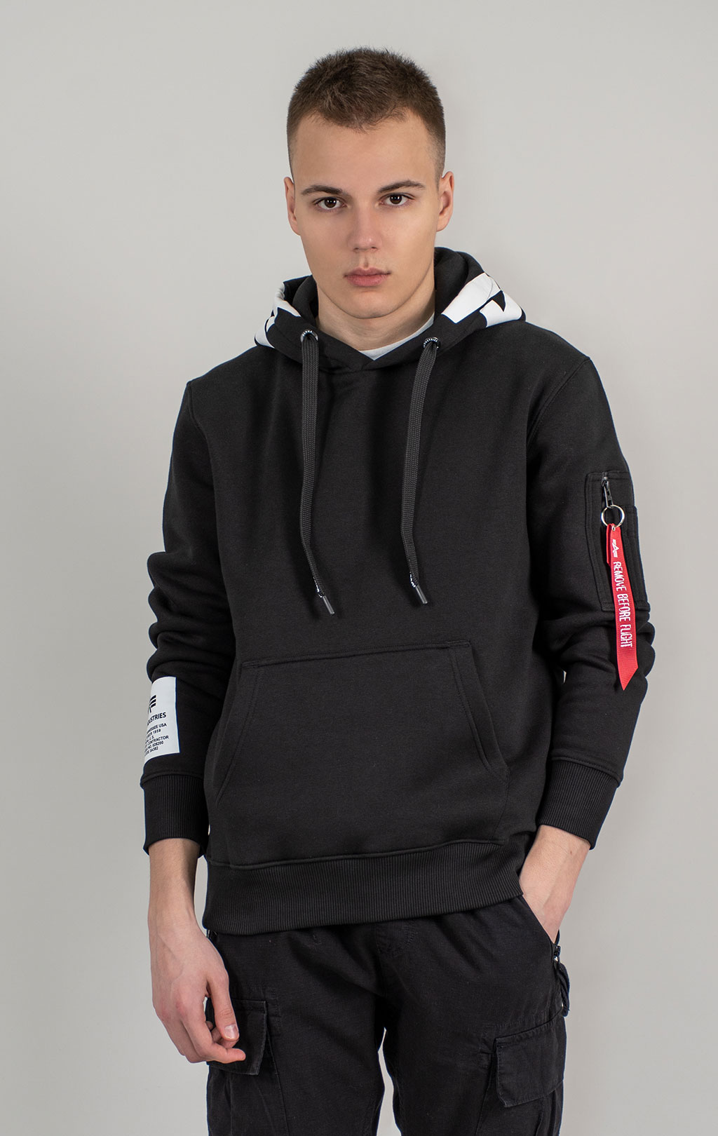 Толстовка ALPHA INDUSTRIES ALPHA HOODY black 