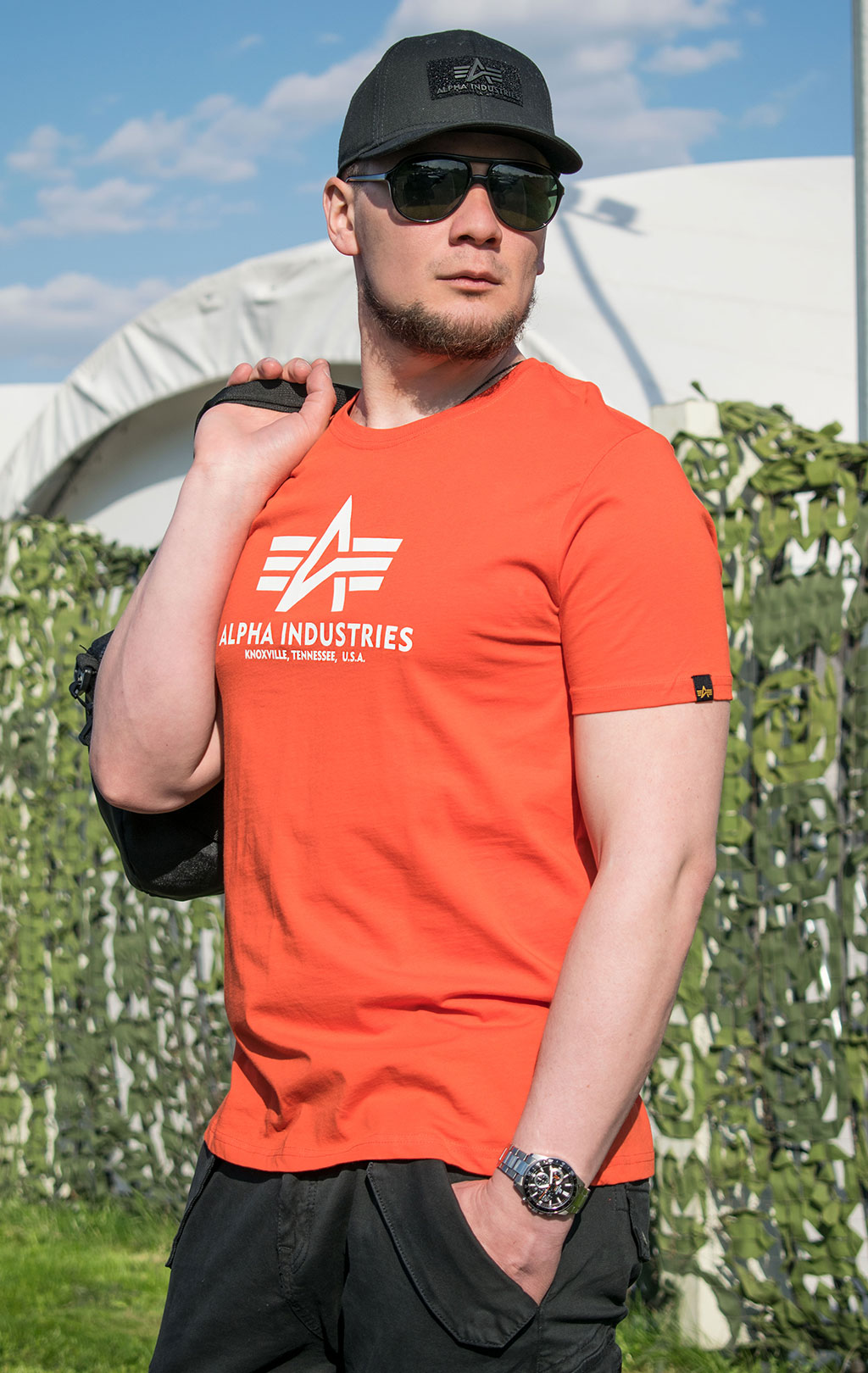 Футболка ALPHA INDUSTRIES BASIC T atomic red 