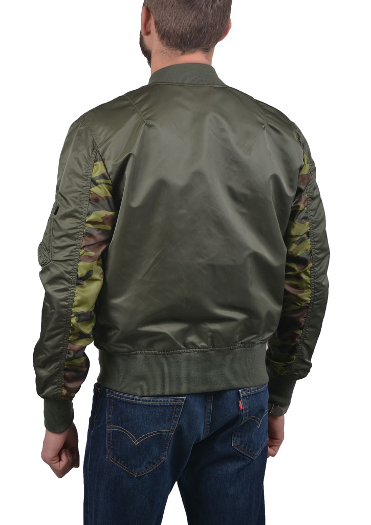 Ветровка-бомбер ALPHA INDUSTRIES REVERSIBLE CAMO MA-1 sage green 