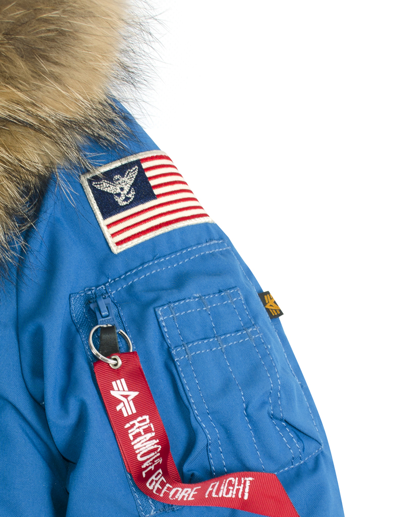 Женская аляска ALPHA INDUSTRIES POLAR натур. мех royal 