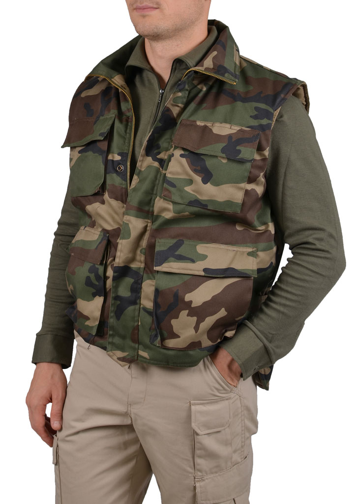 Жилет утепленный camo woodland 