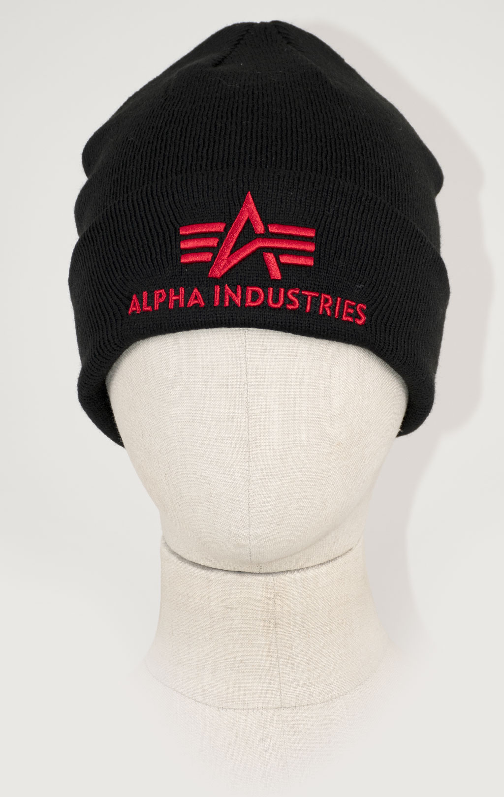 Шапка ALPHA INDUSTRIES 3D BEANIE black/red 