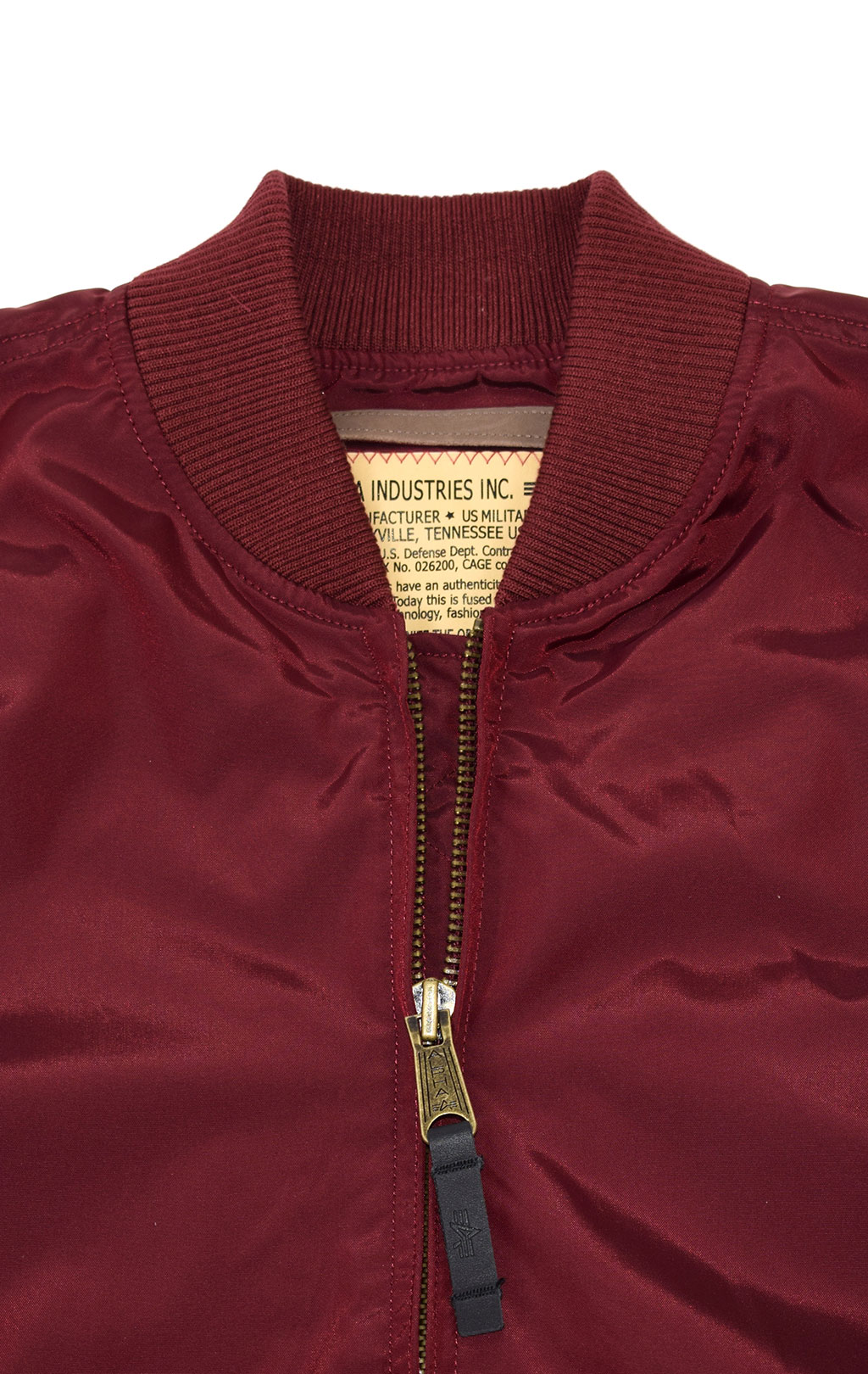Ветровка-бомбер ALPHA INDUSTRIES MA-1 TT burgundy 