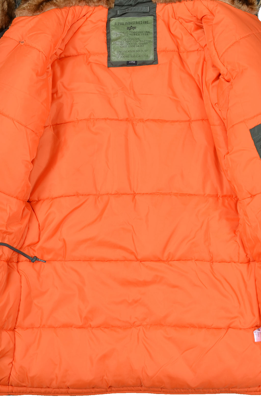 Аляска ALPHA INDUSTRIES N-3B ART VF big size натур. мех sage green 