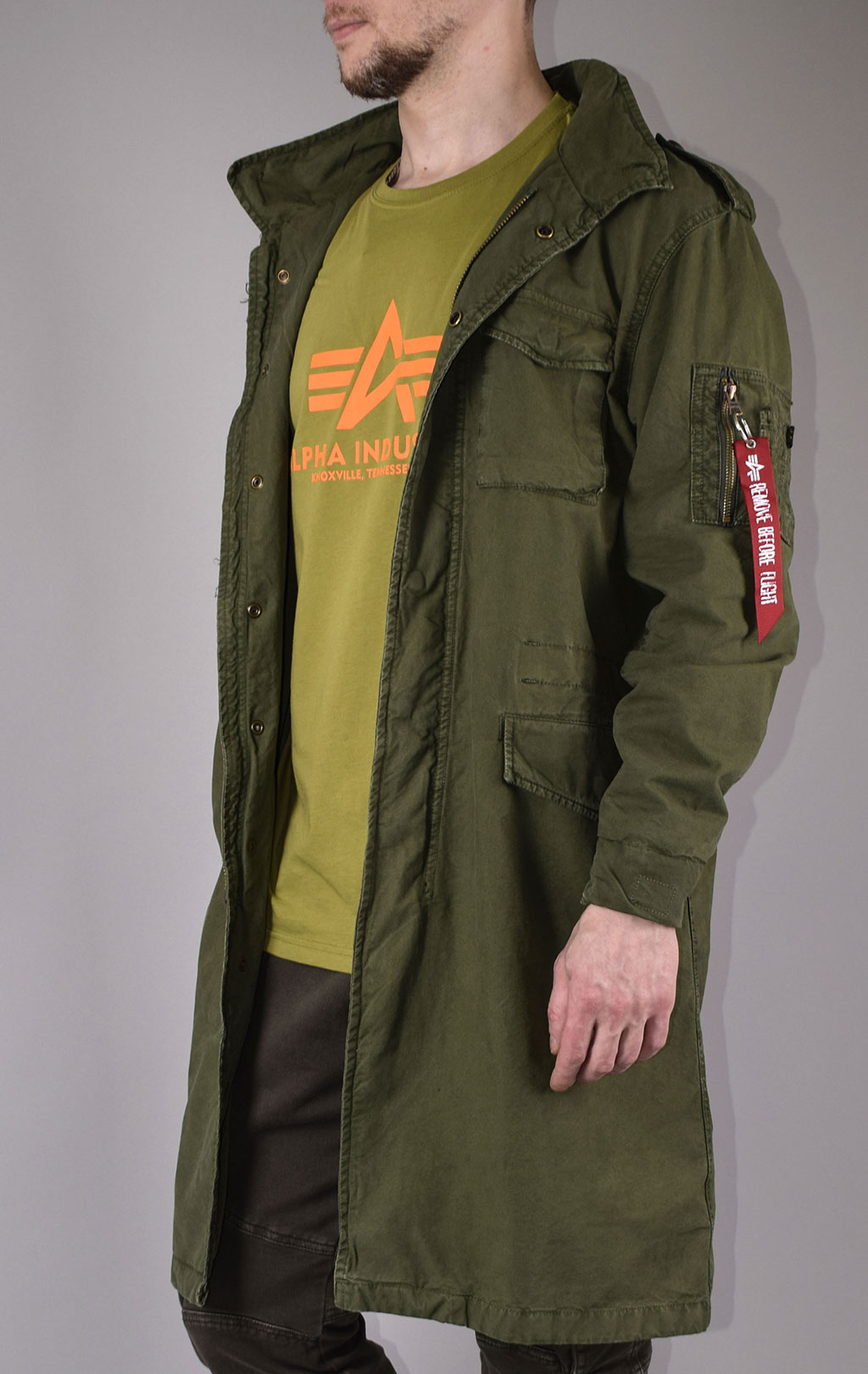 Ветровка ALPHA INDUSTRIES M-65 COAT LW dark olive 