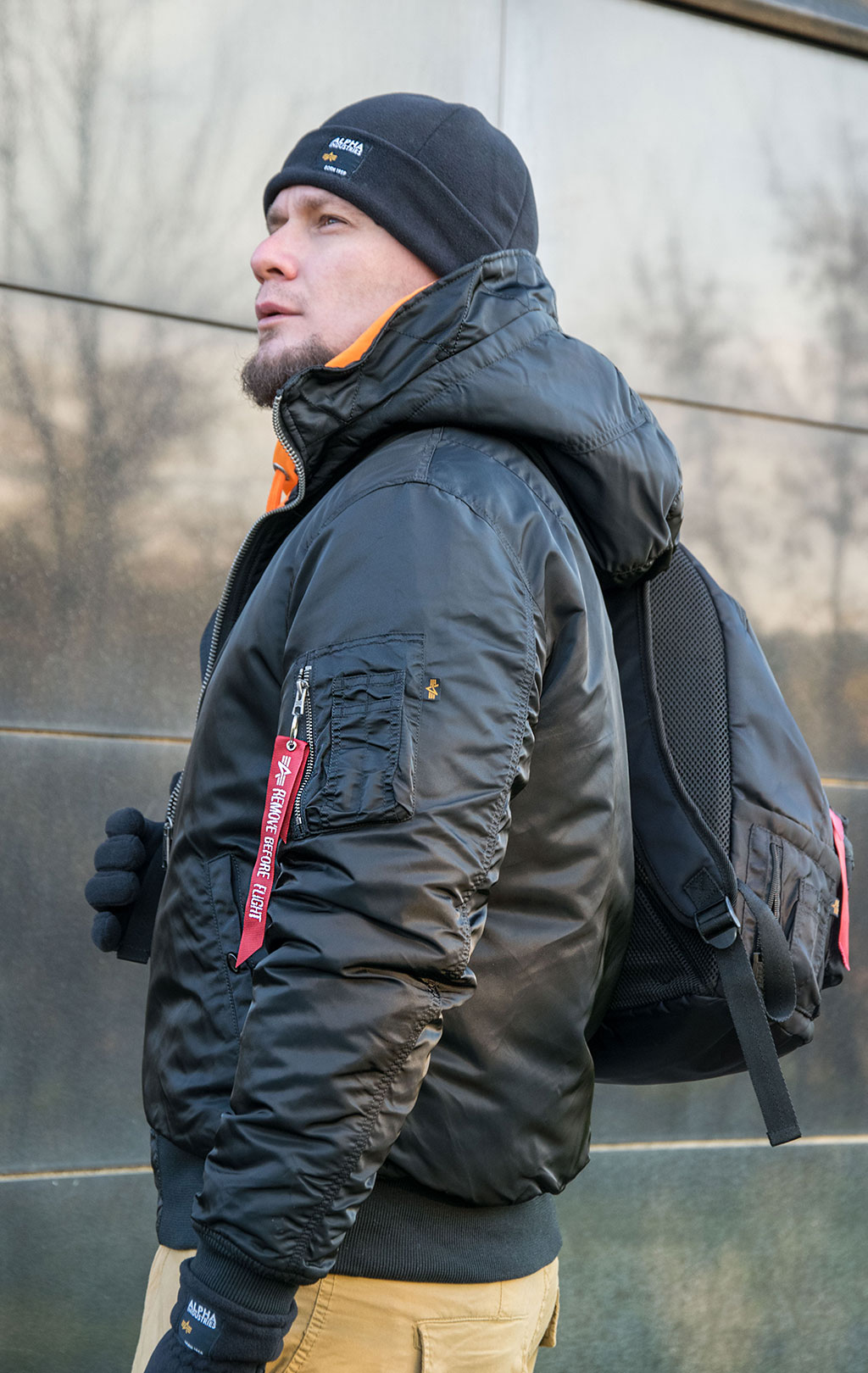 Куртка ALPHA INDUSTRIES MA-1 HOODED black 