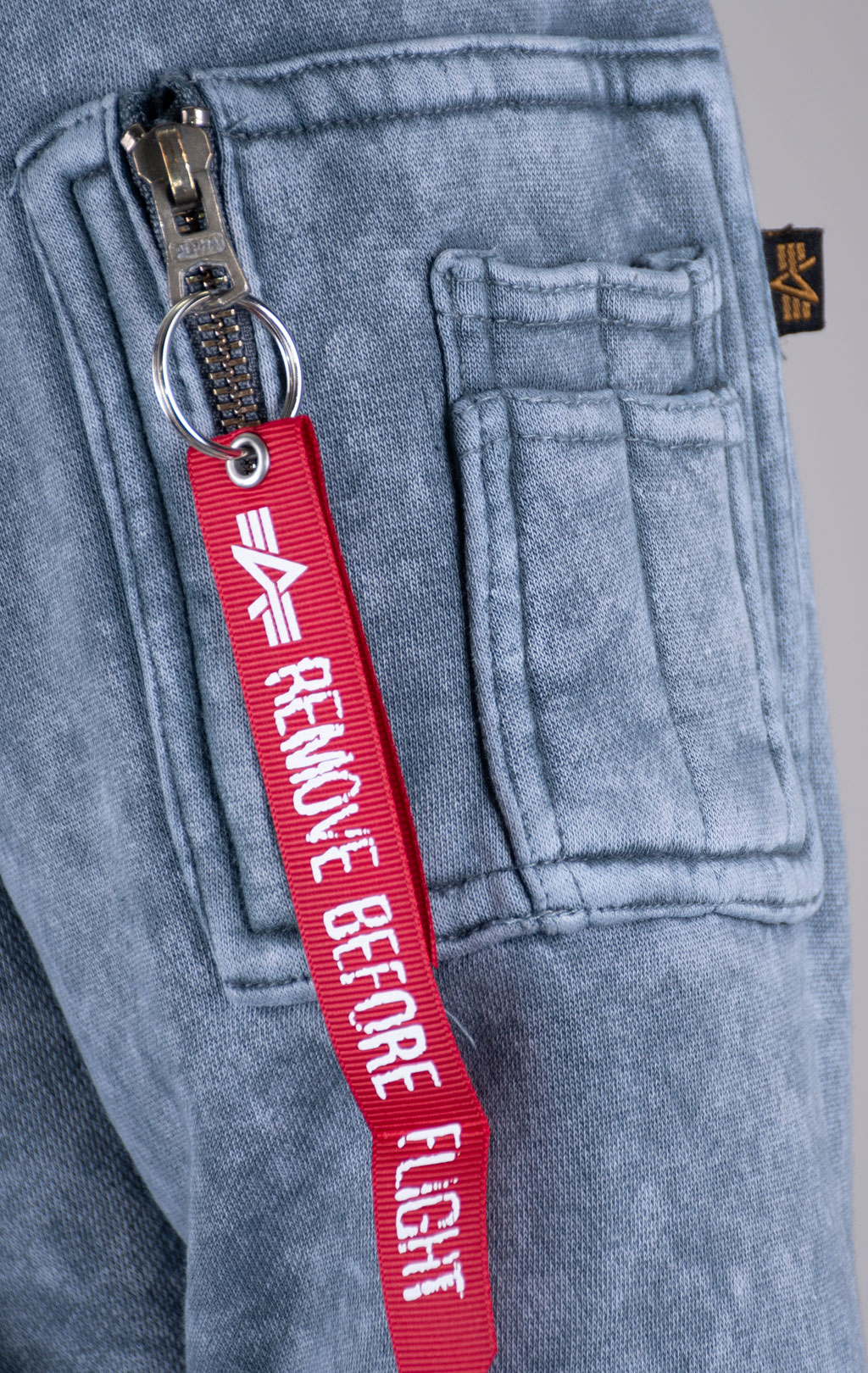 Толстовка ALPHA INDUSTRIES BACK PRINT HOODY VINTAGE denim blue 