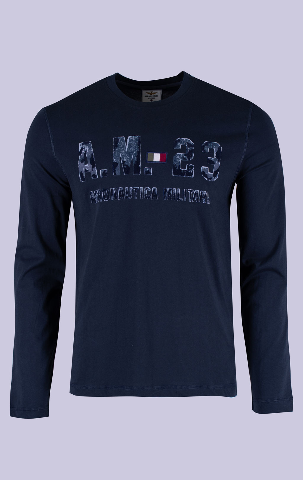 Лонгслив AERONAUTICA MILITARE FW 26/27/BD blue navy (TS 2583) 