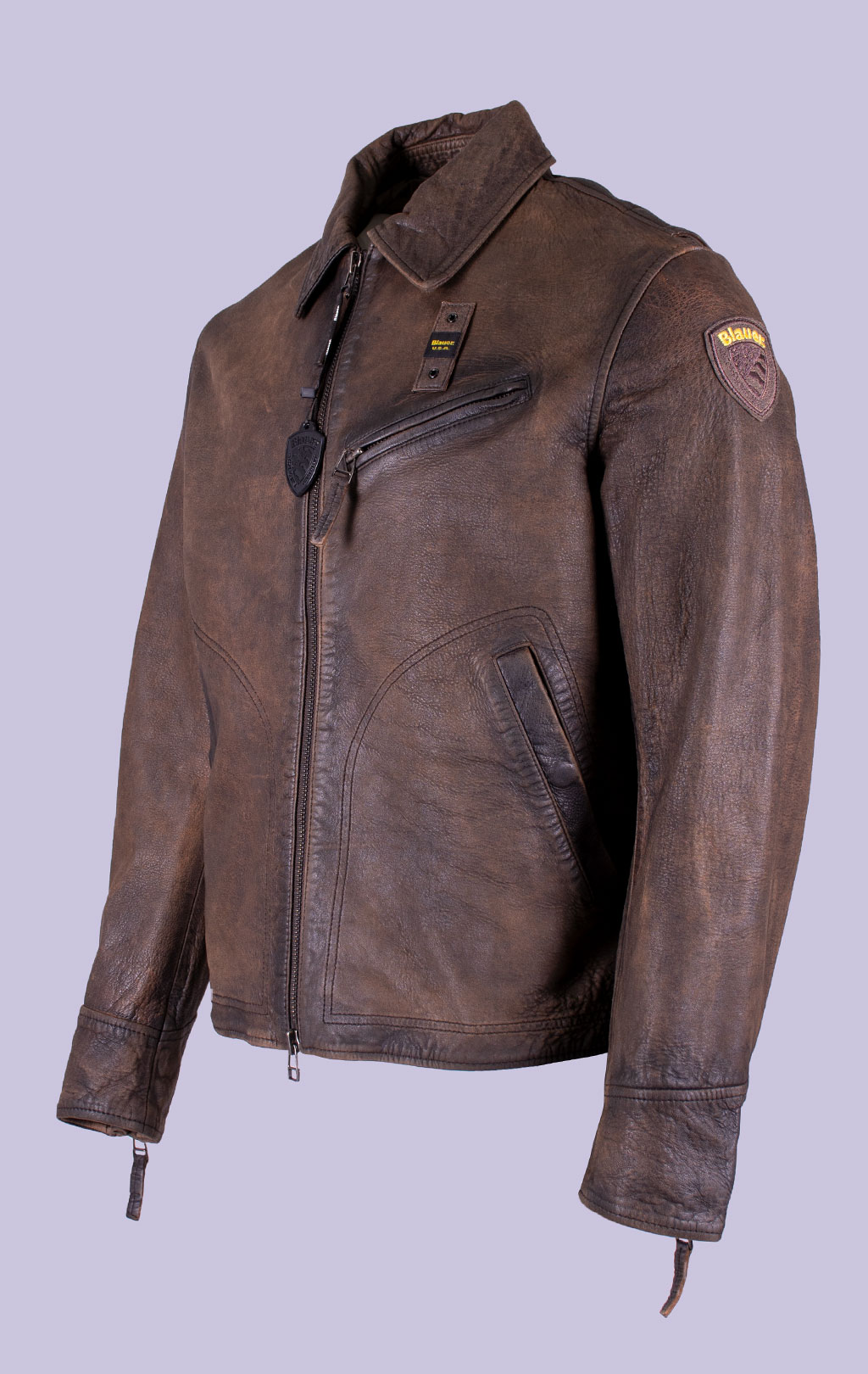 Куртка BLAUER SELWYN кожа FW 25/26 arabic coffe (L02313) 