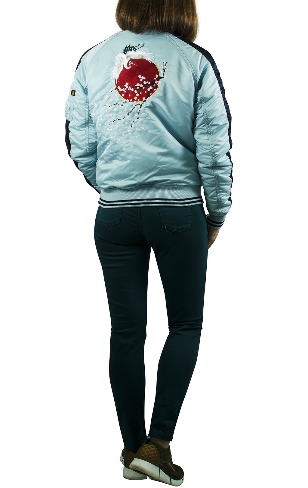 Женская куртка-бомбер лётная ALPHA INDUSTRIES MA-1 SOUVENIER air blue 