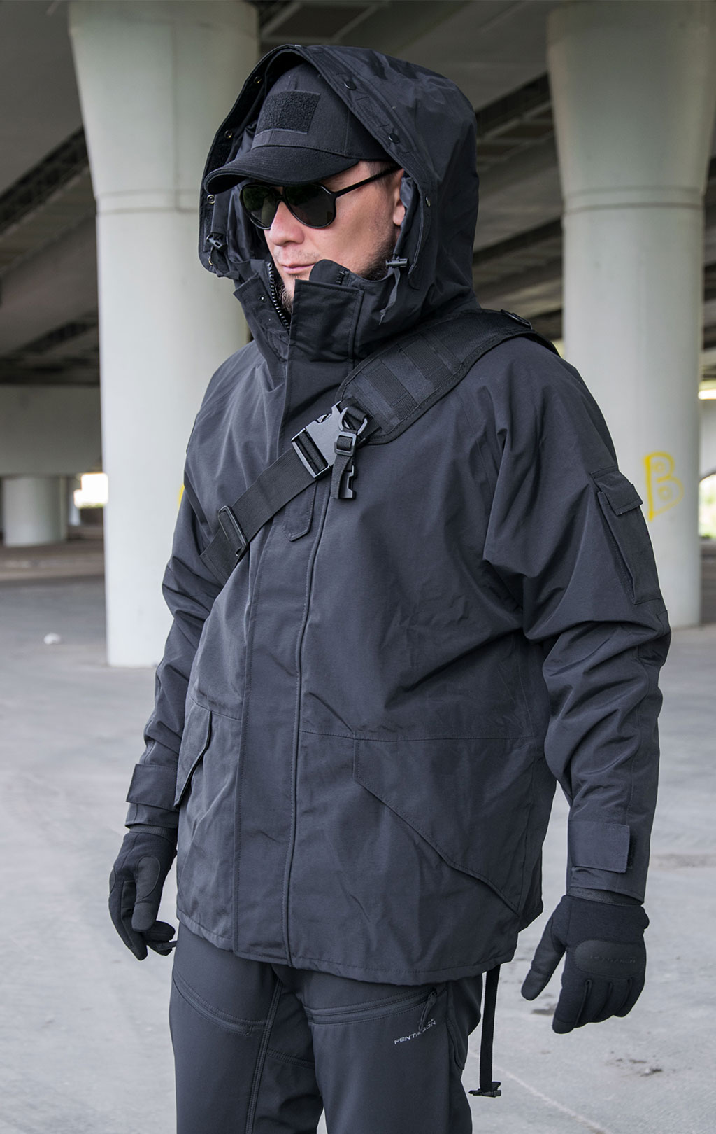 Куртка ветровка Tru-Spec/Guardian Spirit ecwcs с подстёжкой флис black б/у(с/х) 