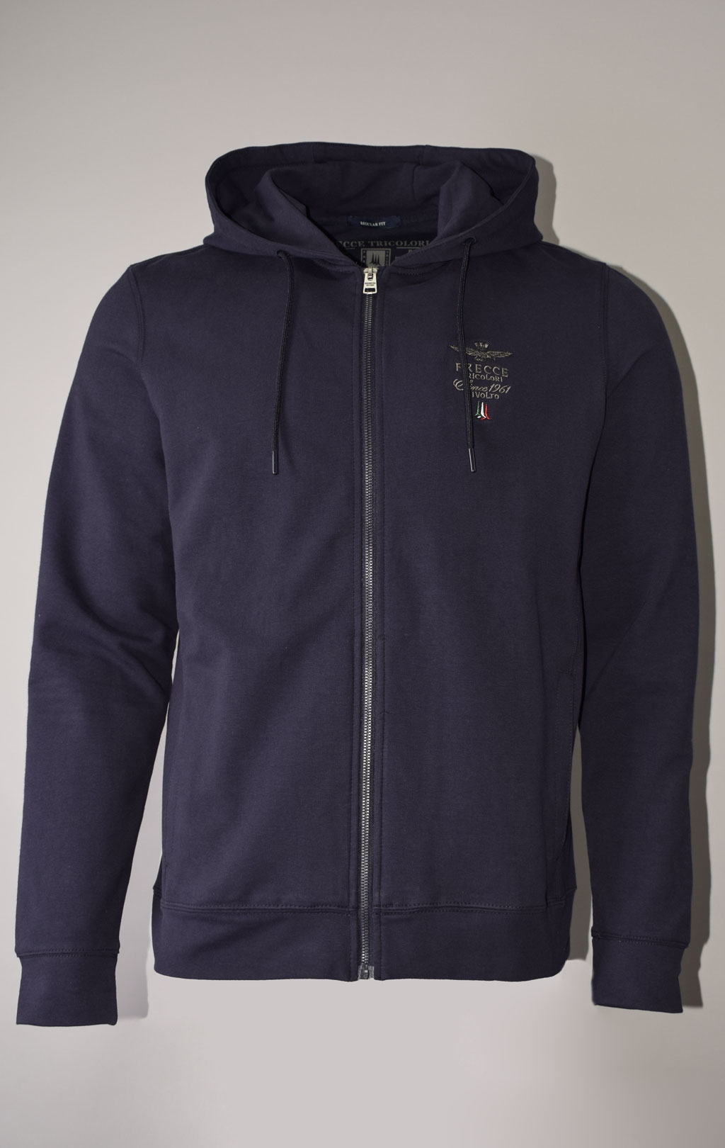 Толстовка с капюшоном AERONAUTICA MILITARE big size SS 23/BD blue navy (FE 1749) 