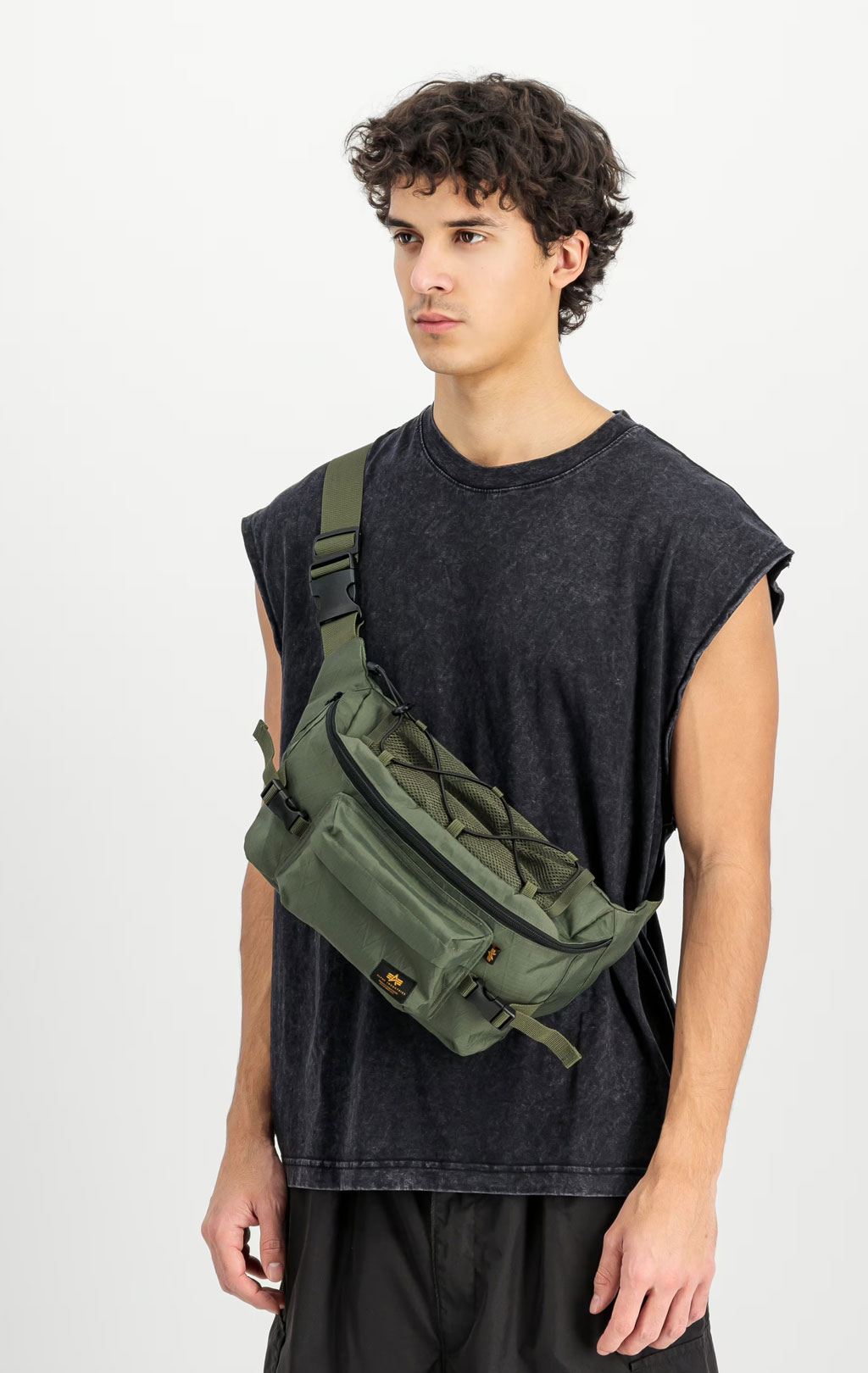 Сумка поясная ALPHA INDUSTRIES COMBAT WAIST BAG dark olive 