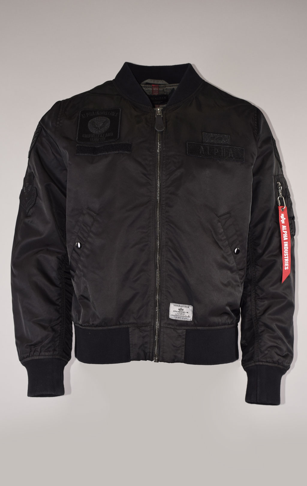 Ветровка-бомбер лётная ALPHA INDUSTRIES L-2B SQUADRON BATTLEWASH SS 22 m black 