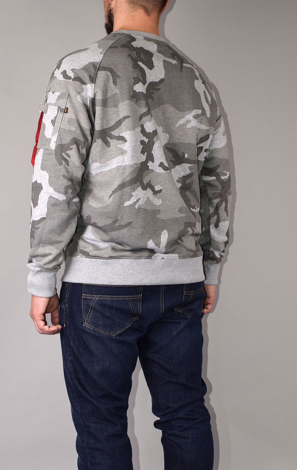 Свитшот ALPHA INDUSTRIES X-FIT SWEAT grey camo 