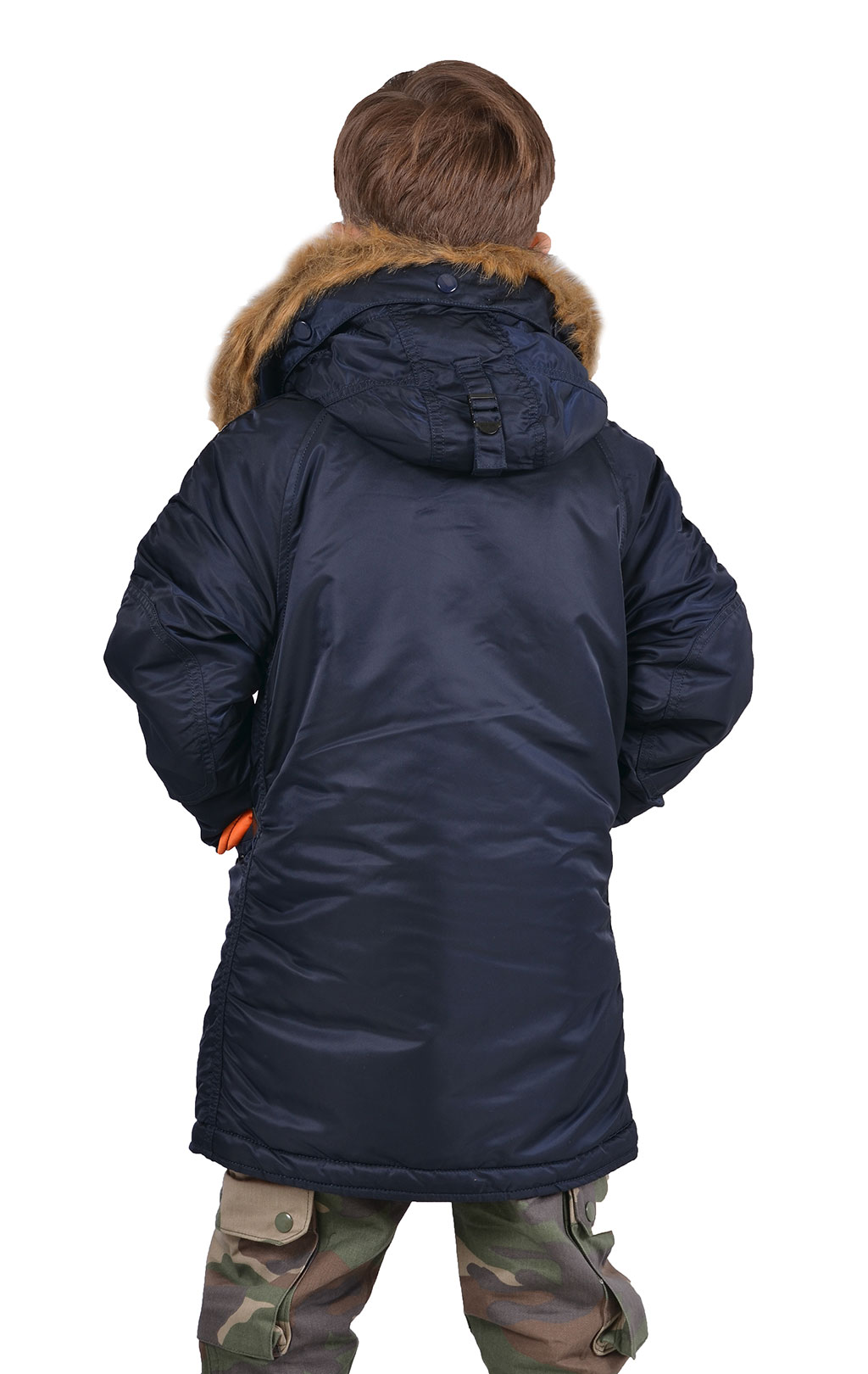 Детская аляска длинная ALPHA INDUSTRIES N-3B CLASSIC rep. blue 