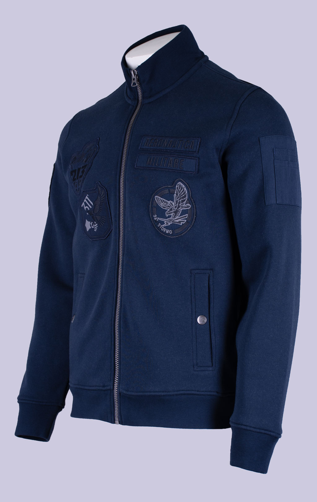 Олимпийка AERONAUTICA MILITARE big size FW 26/27/TR blue navy (FE 2143) 