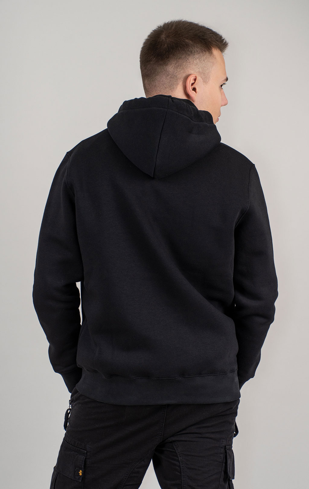 Толстовка ALPHA INDUSTRIES BASIC ZIP HOODY SMALL LOGO black 
