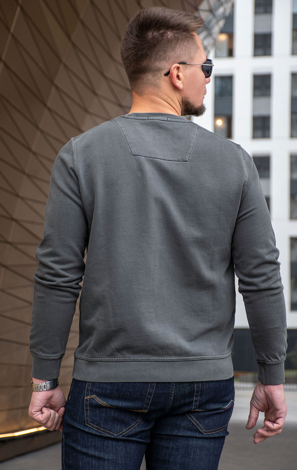 Свитшот AERONAUTICA MILITARE FW 24/25/TR black washed (FE 1936) 