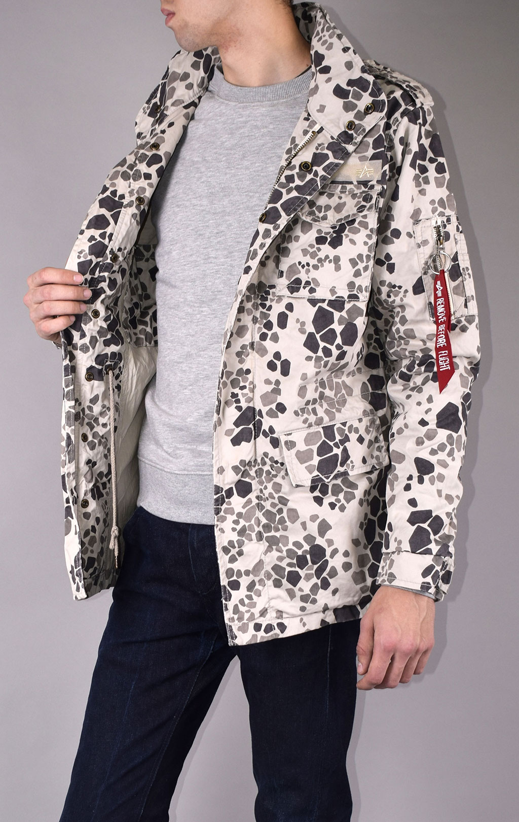 Ветровка ALPHA INDUSTRIES M-65 HUNTINGTON stone camo 