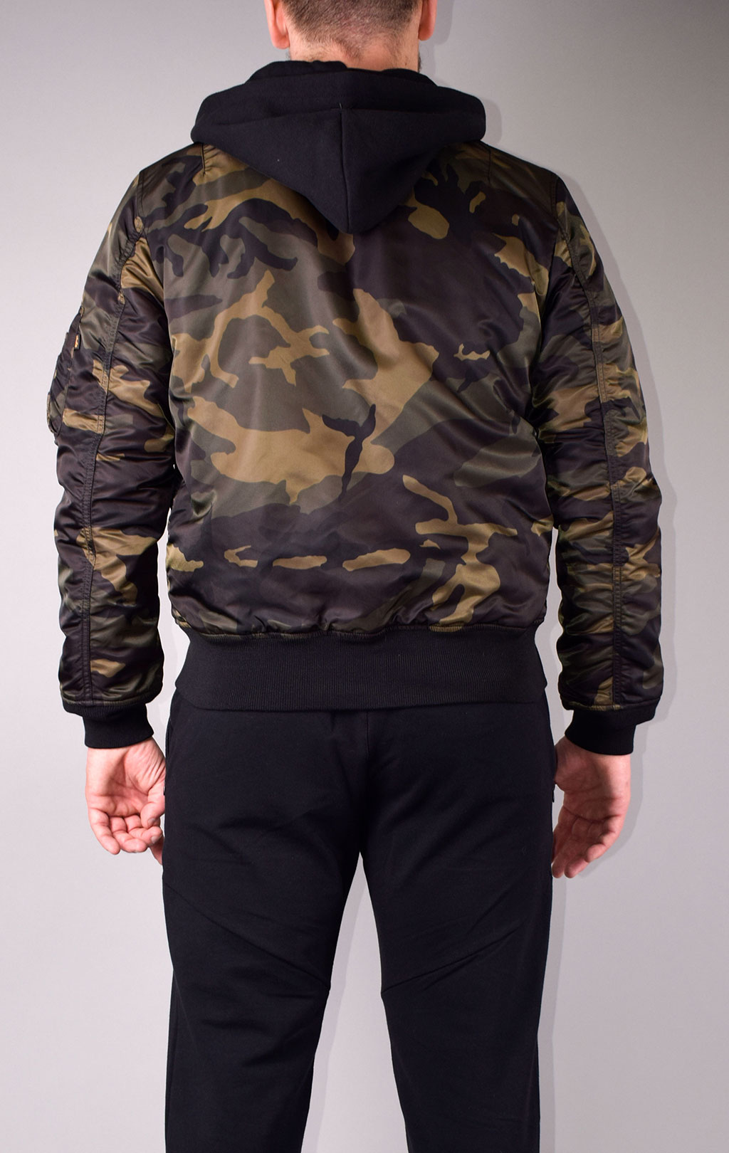 Куртка-бомбер ALPHA INDUSTRIES MA-1 NATUS dark woodland camo 
