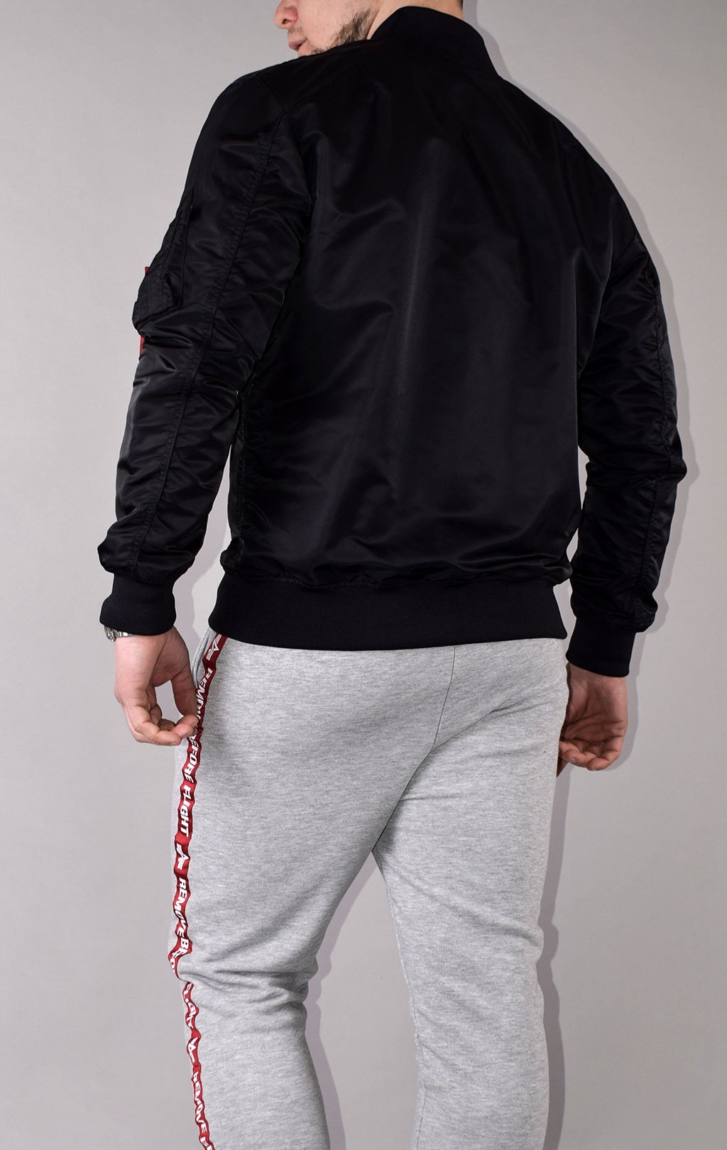Ветровка-бомбер ALPHA INDUSTRIES MA-1 MOON LANDING REVERSIBLE black 