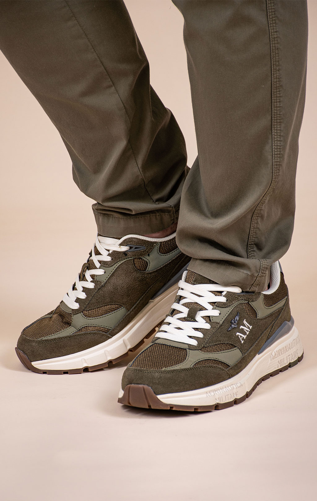 Кроссовки AERONAUTICA MILITARE (SC 0318) SS 26/CN oliva 