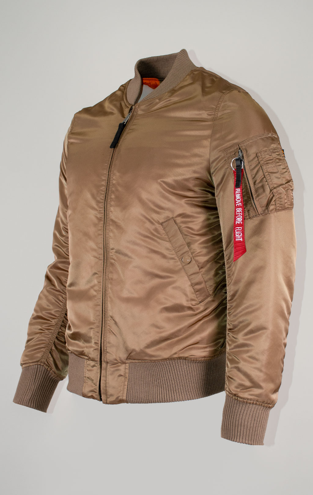 Бомбер ALPHA INDUSTRIES MA-1 VF 59 LONG taupe 