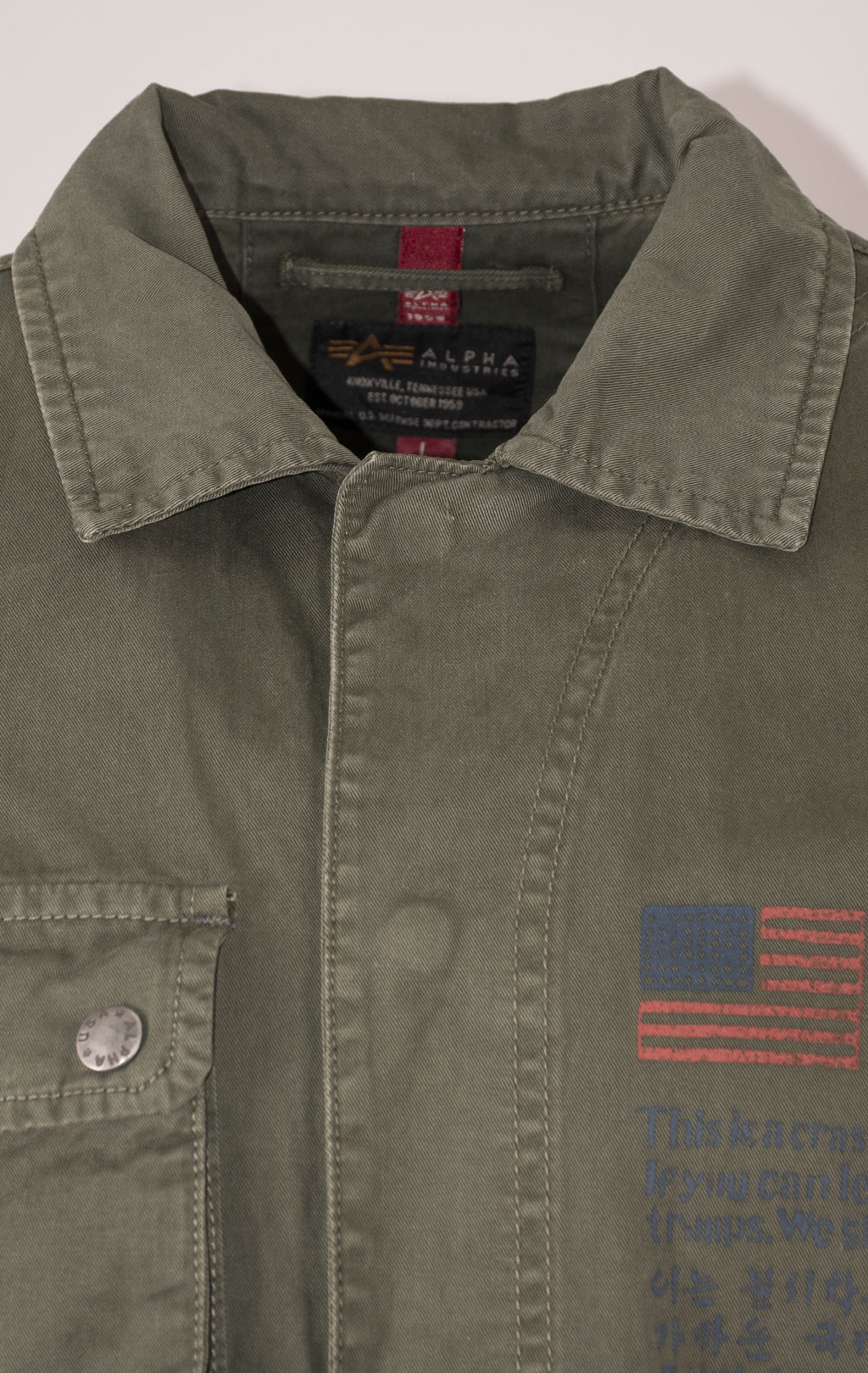 Ветровка ALPHA INDUSTRIES M-65 FIELD JACKET LW greyblack 