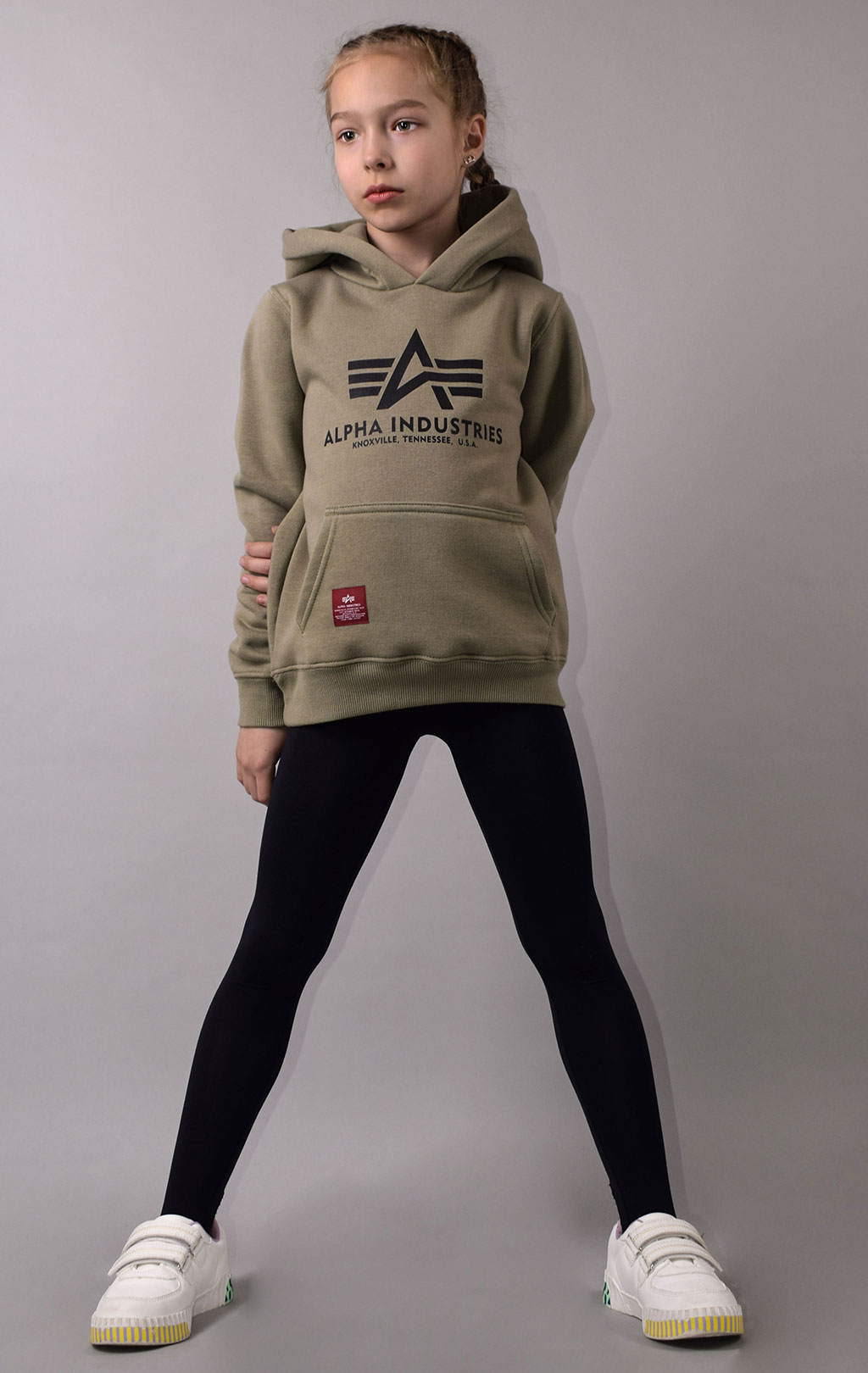 Детская толстовка ALPHA INDUSTRIES BASIC HOODY olive 