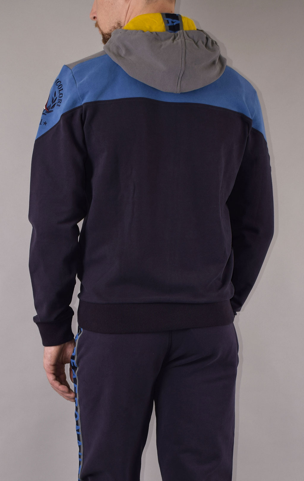 Толстовка с капюшоном AERONAUTICA MILITARE FW 19/20 grigio/cielo/blue (FE 1403) 
