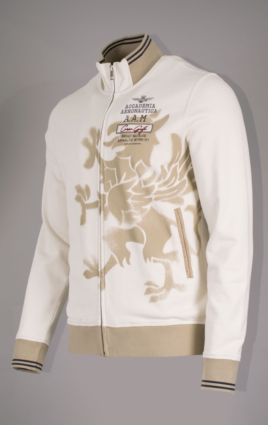 Олимпийка AERONAUTICA MILITARE GRIFO PRINT SS 24/TR dark ice (FE 1862) 