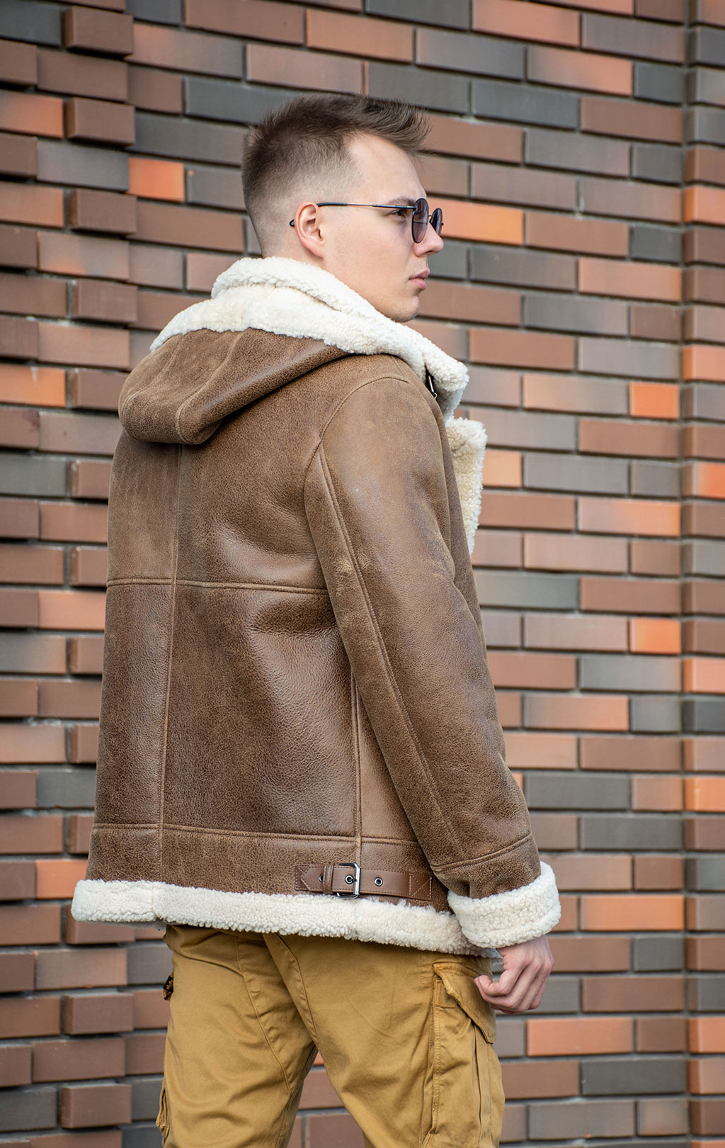 Куртка-пилот KODZIC B-3 HOODED SLIM FIT овчина FW 25/26 vintage khaki 
