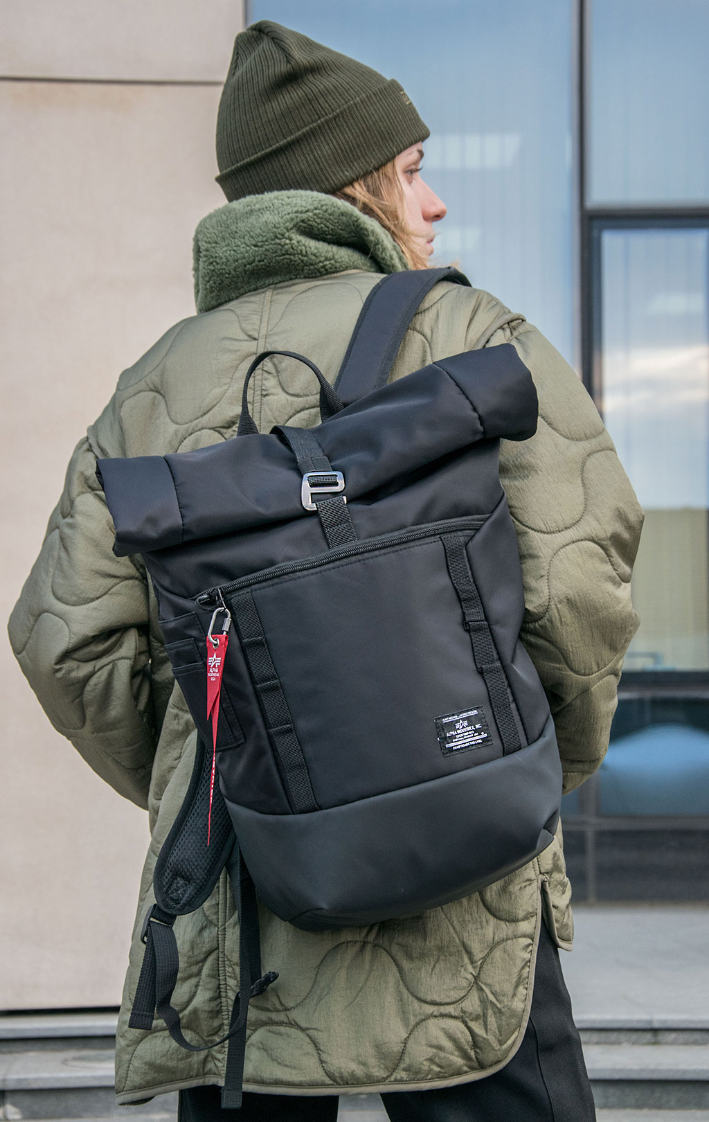 Рюкзак ALPHA INDUSTRIES CREW RT BAG FW 23/24 black 