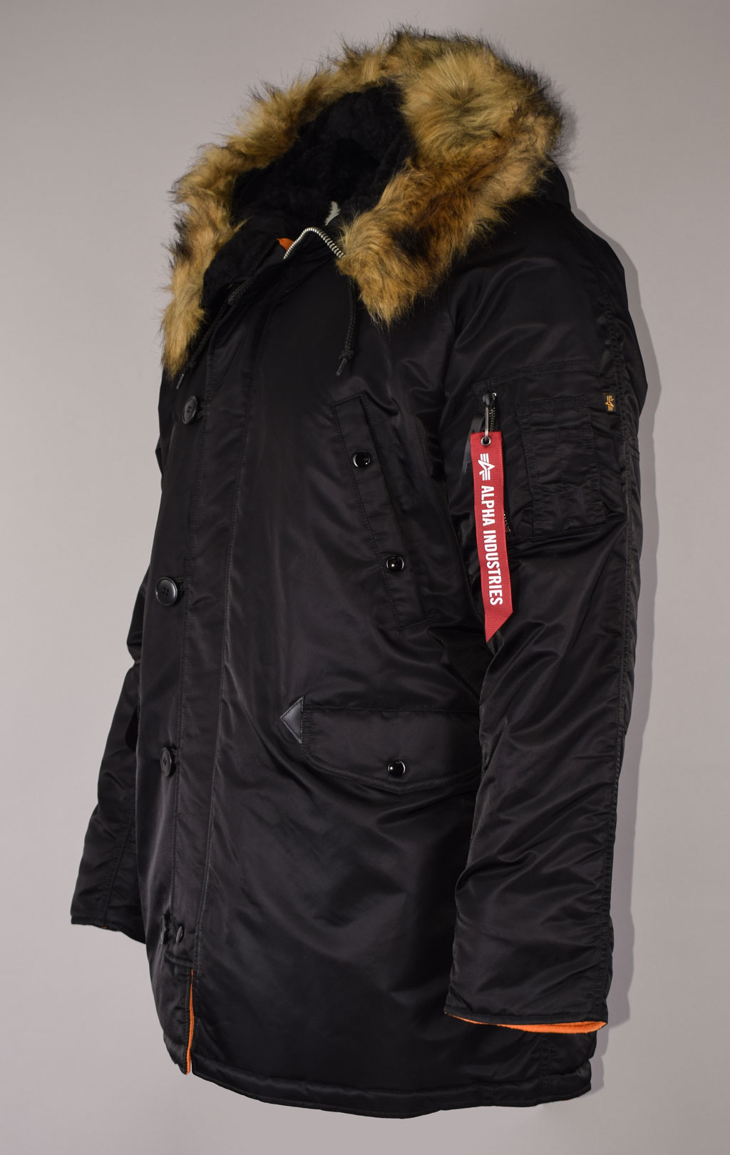 Аляска ALPHA INDUSTRIES N-3B SLIM FIT FW 25/26 black 