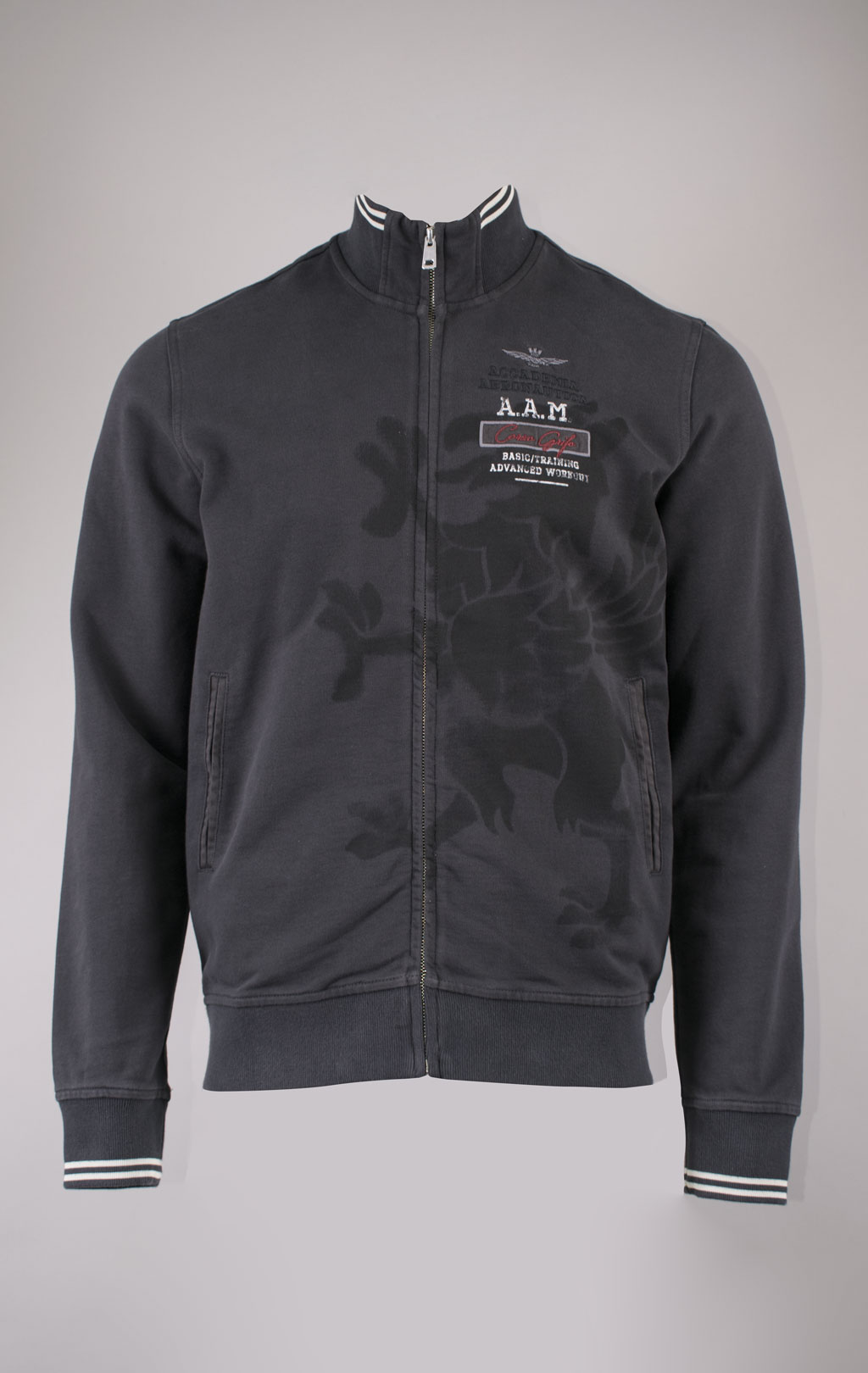 Олимпийка AERONAUTICA MILITARE GRIFO PRINT SS 24/TR anthracite grey (FE 1862) 