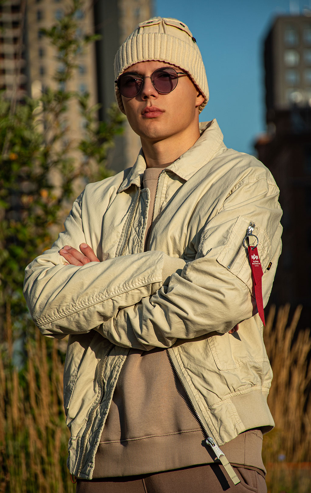 Ветровка ALPHA INDUSTRIES CWU 36/P CANVAS stone 