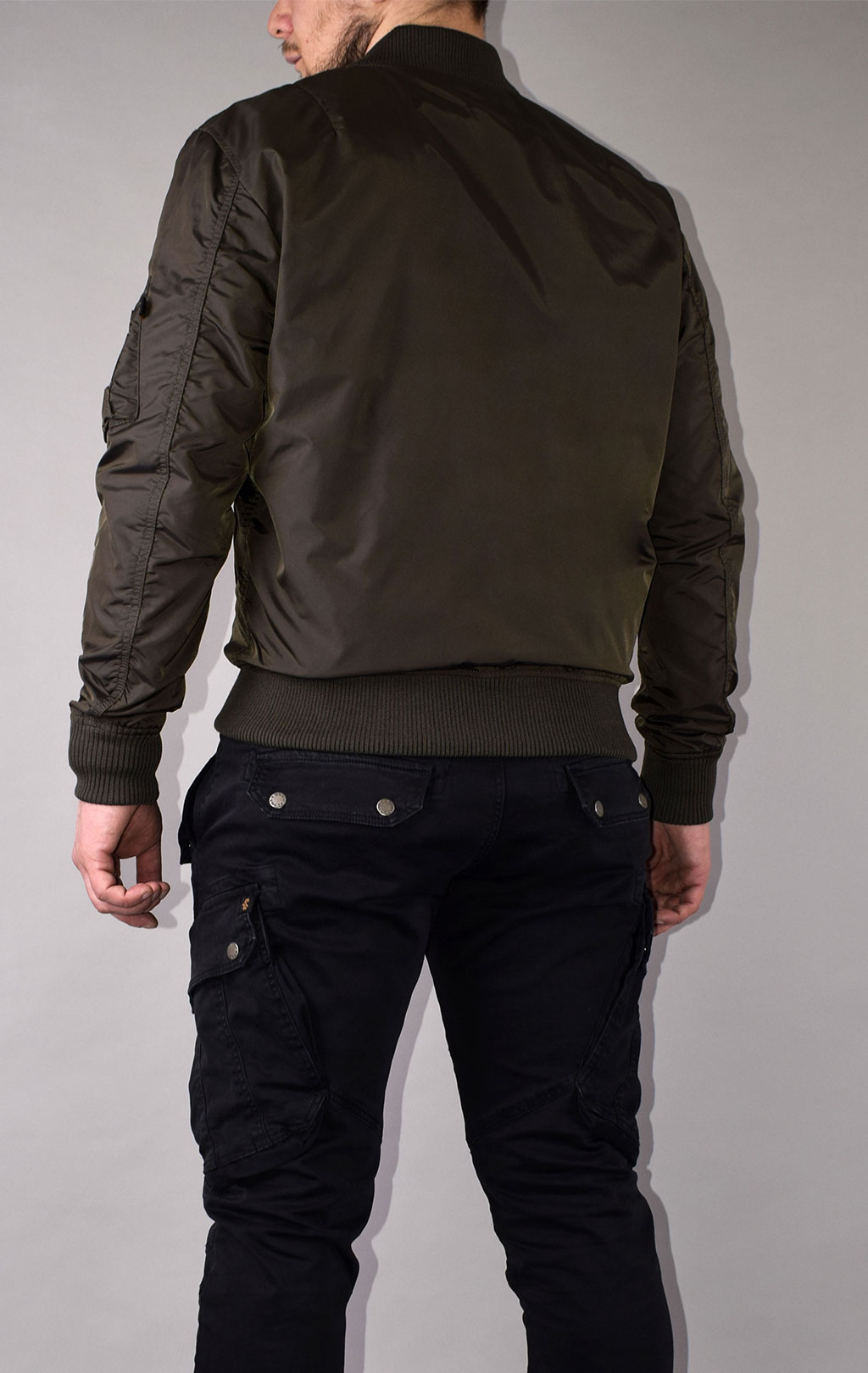 Ветровка-бомбер ALPHA INDUSTRIES MA-1 TT big size rep. grey 