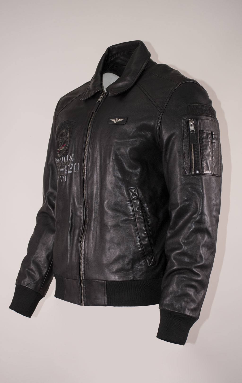 Куртка-пилот AERONAUTICA MILITARE кожа FW 24/25/IN nero (PN 950) 