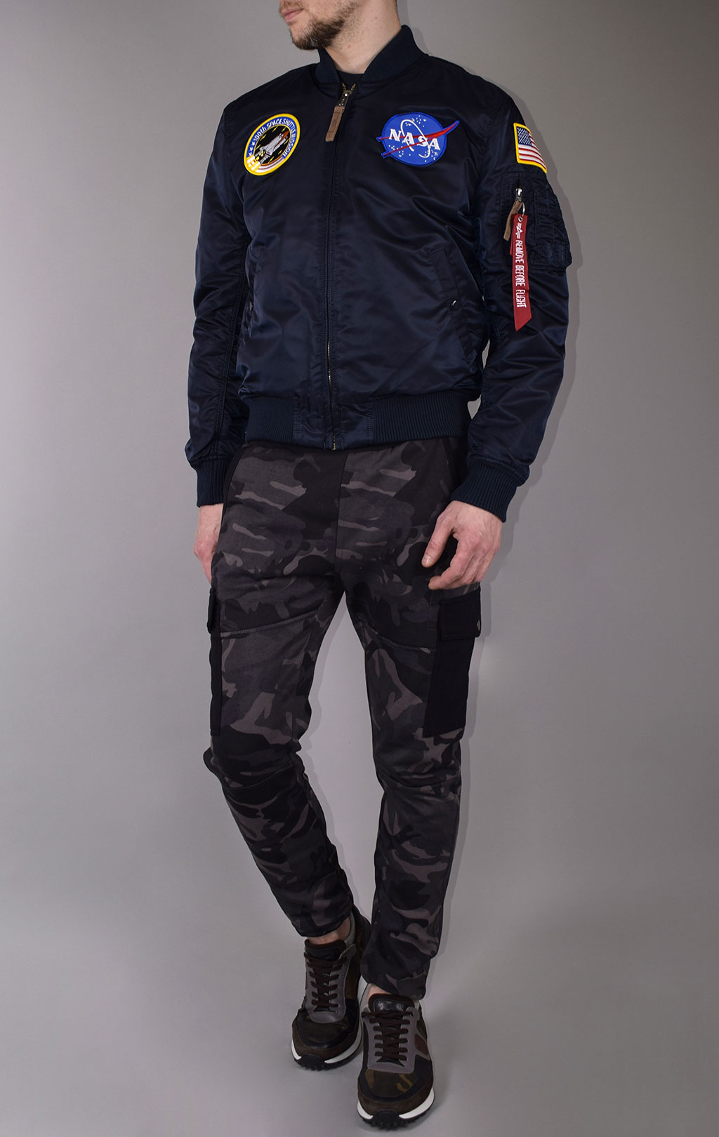 Бомбер ALPHA INDUSTRIES MA-1 VF NASA rep. blue 