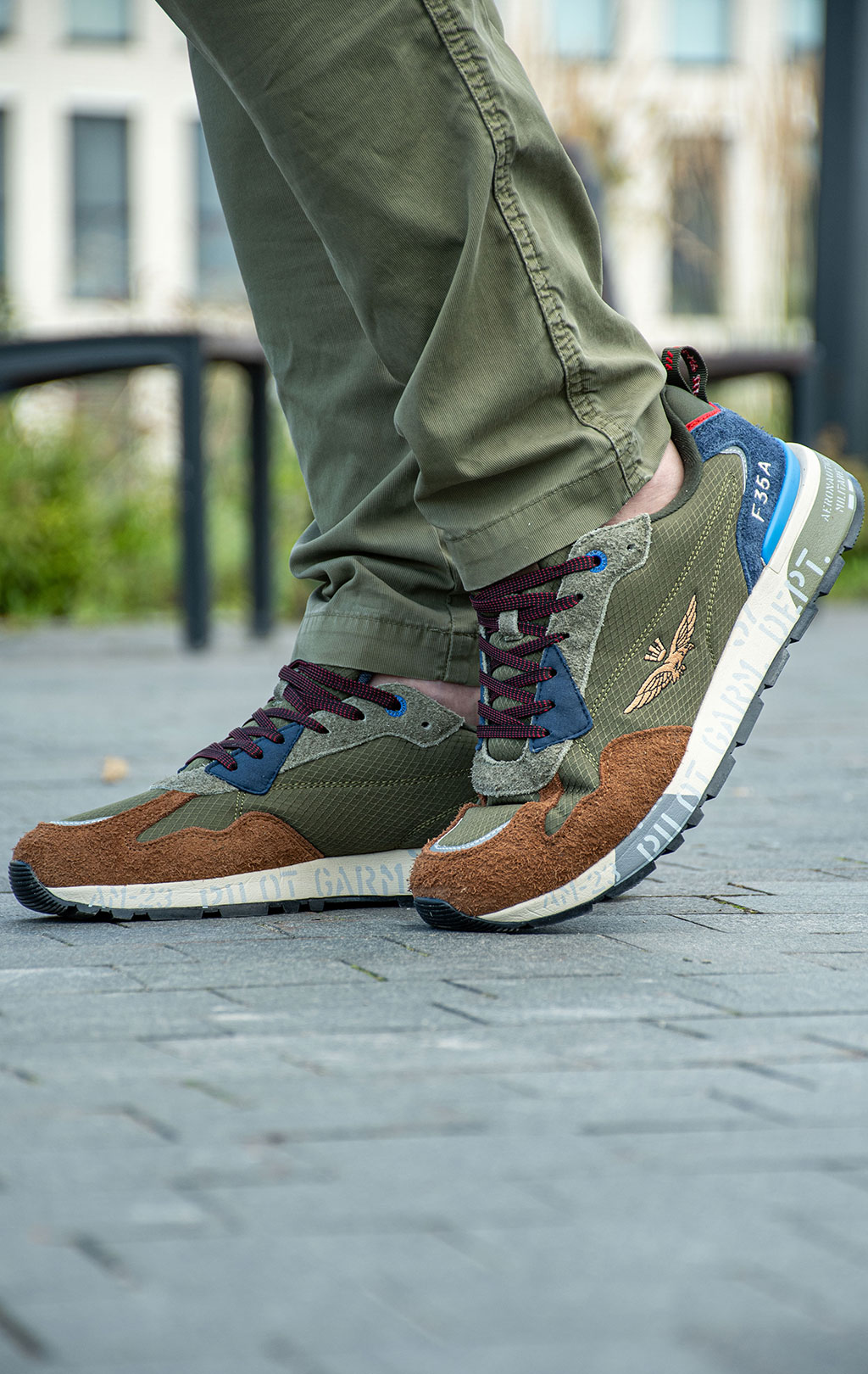 Кроссовки AERONAUTICA MILITARE (SC 0276) замша FW 25/26/CN multicolor verde 