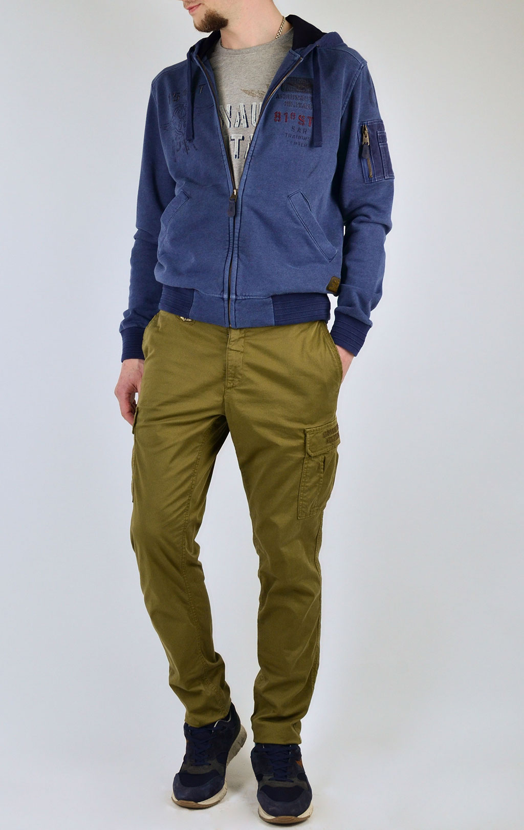 Толстовка с капюшоном AERONAUTICA MILITARE blue navy (FE 1281) 