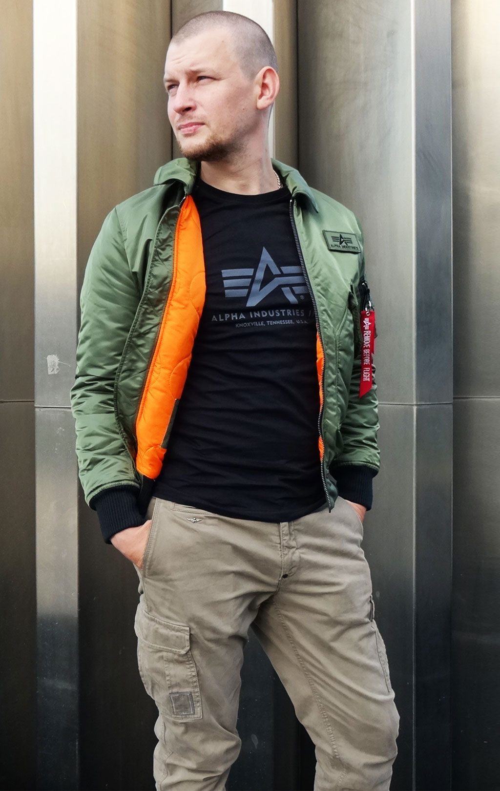 Куртка летная ALPHA INDUSTRIES CWU VF BL sage green 